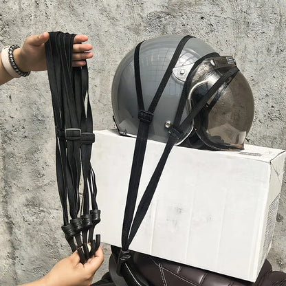 60/90cm Motorcycle Helmet Straps Motorcycle Accessoy Hooks Luggage Retractable Elastic Rope Fixed Strap Motos Helmet Luggage Net