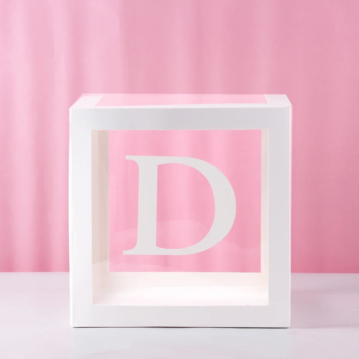 27/25cm Custom Transparent Letter Box A-Z Baby Shower Girl 1st Birthday Party Decoration Kids Wedding Birthday Balloon DIY Box