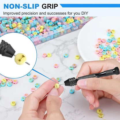 Mini Hand Drill with 0.8-3.0mm Drill Bits Set Rotary Tools for Jewellery Models Hobby DIY Wood Craft Handmade Tool Accessories