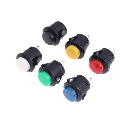 New 5/10Pcs Momentary Push Button Switch R13-507 16mm Round Switch 2Pins ON-OFF Self-res Panel Mounting