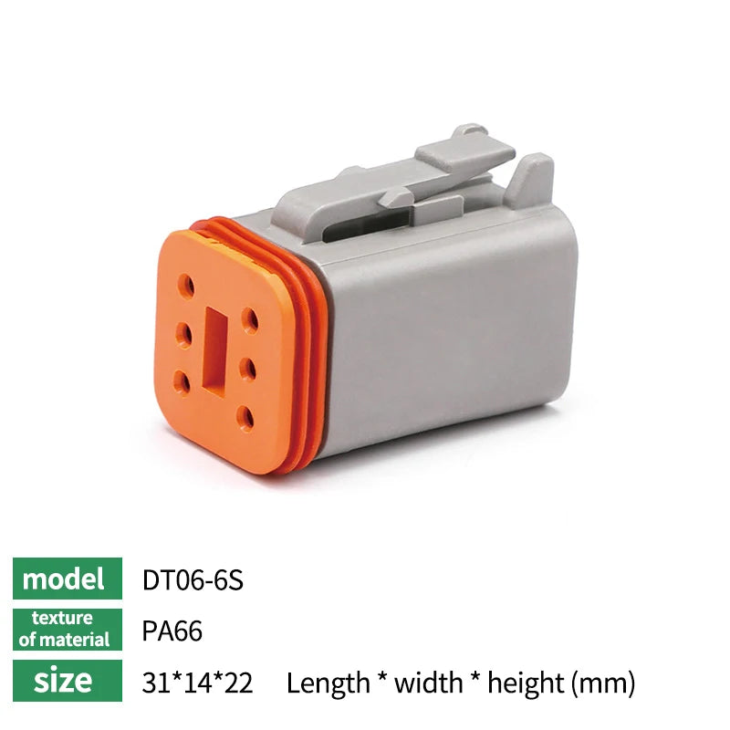 Deutsch DT Series Waterproof Connector Kit with Pins DT06-2/3/4/6S DT04-2/3/4/6P