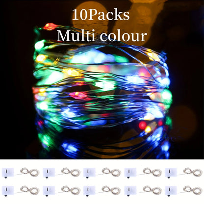 10Packs 5m LED String Lights Warm/Multicolor/Red/Green/Blue/Pink/Purple/White Christmas Atmosphere Firefly Lamp Starry Sky Light