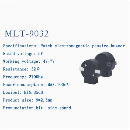 Active and Passive Electromagnetic Patch Buzzers MLT-4020 MLT-5018 MLT-5020 MLT-5030 5525 7525 8530 8540 9025 9032 9045 MLT9650