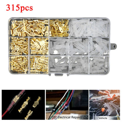 The Perfect Solution for All Your Electrical Connection Needs 315 Piece Spade Lugs Electrical Wire Terminal Set