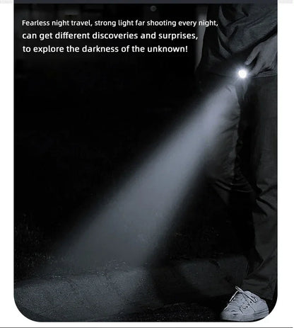 Rechargeable LED Pen Flashlight Mini Clip Waterproof Torch