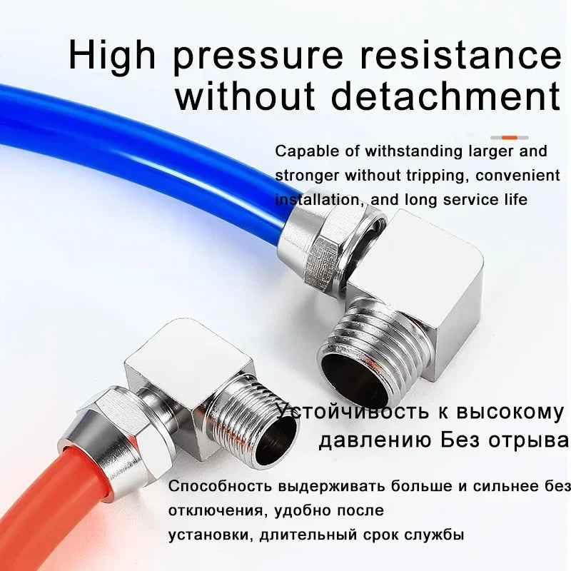 KPL Nickel-Plated Copper Pneumatic Quick Connector 1/8 1/4 3/8 1/2 Thread Fitting for Air Compressor Hydraulic System 4 6 8 10