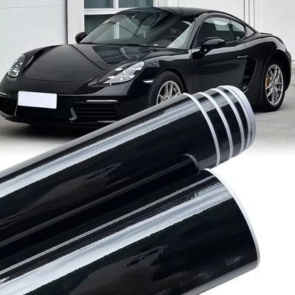 Car Glossy Black Sticker Waterproof Air Release DIY Stickers Car on The Hood Adhesive Vinyl for Auto Motorcycle Body Stickers