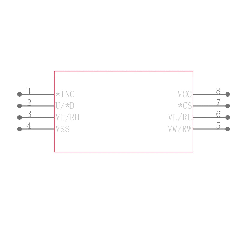X9C503S X9317WS X9318WS X9319WS Digital Potentiometer IC SMD SOIC8