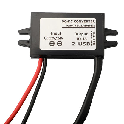 Converter 2 USB 3A 5V DC 3A Converter WG-1224S0503C2 63*27*14mm Car Charger Adapter Power Converter USB Converter