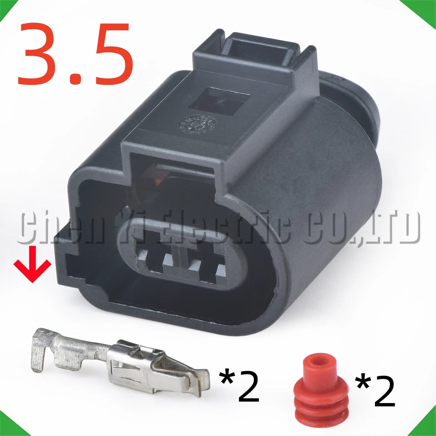 2 Pin Parking Brake Solenoid Connector 1J0973722 Plug