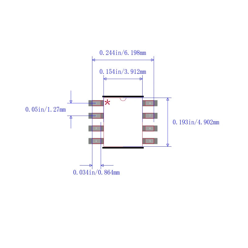 X9C503S X9317WS X9318WS X9319WS Digital Potentiometer IC SMD SOIC8