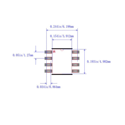 X9C503S X9317WS X9318WS X9319WS Digital Potentiometer IC SMD SOIC8