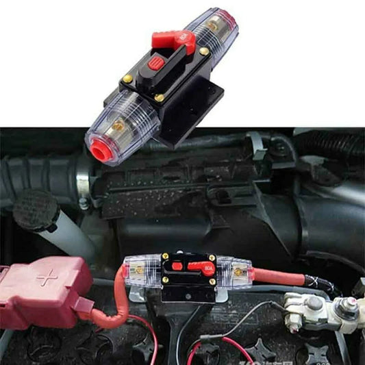 Efficient 12V 24V DC Car Audio Circuit Breaker Fuse Holder Includes Waterproof Features and Manual Reset for Optimal Protection