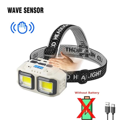Powerful LED HeadlampTorch USB Rechargeable Flashlight Headlight Waterproof Head Light Camping Fishing Mining Light Lamp Torch