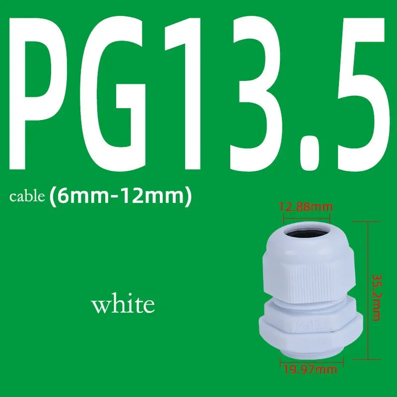 Wire Waterproof Connector Nylon PG IP68 Quick Cable Seal Connector White