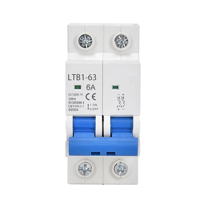 For Solar Photovoltaic Compatible DC 1000V Circuit Breaker Available in 6A to 63A Rated Currents for Overload Protection