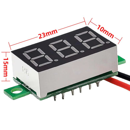 DC 4.5V-30V Mini Digital Two-Wire Voltmeter 0.36 Inch LED Display Voltage Tester Module Red Blue Green