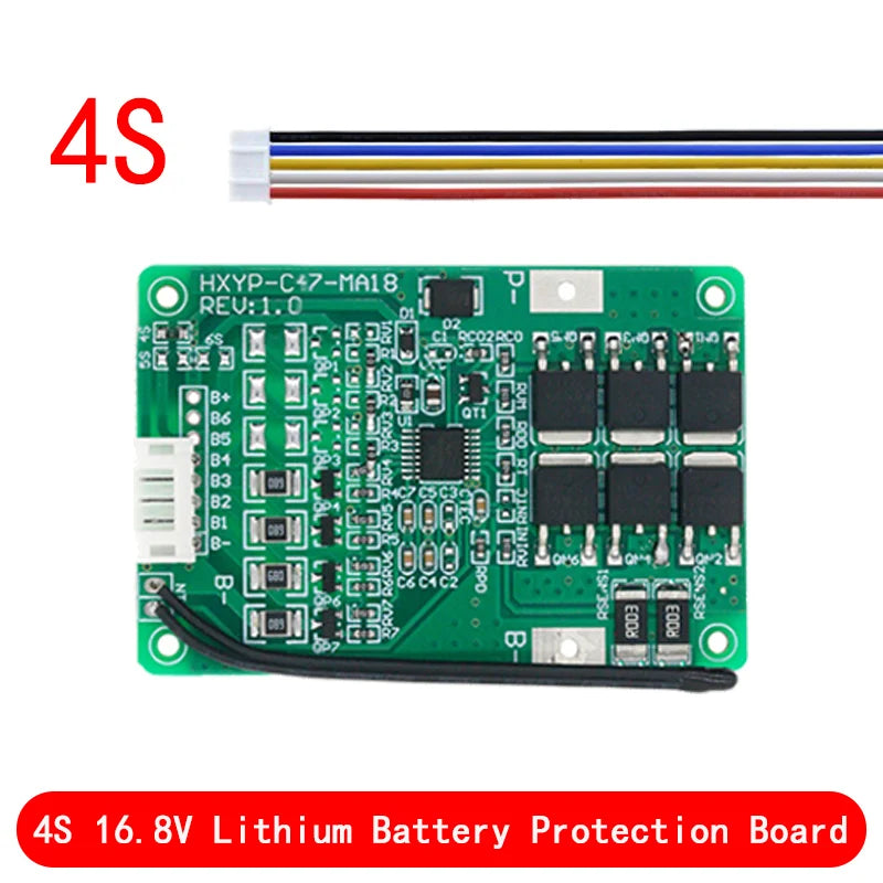 4S-7S 18650 Li-ion Lithium Battery BMS Protection Board with Balance 16.8V-21V 20A