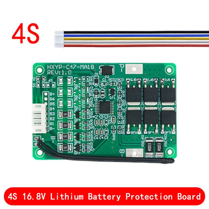 4S-7S 18650 Li-ion Lithium Battery BMS Protection Board with Balance 16.8V-21V 20A