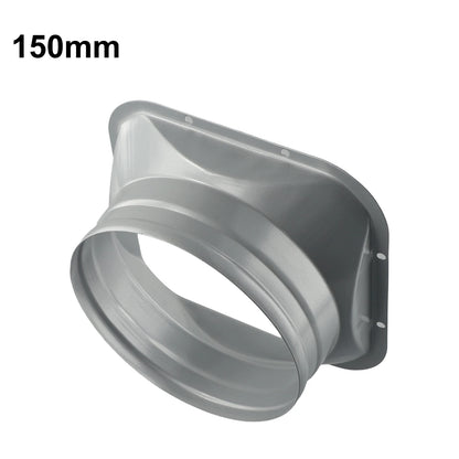 For Kitchen Hood Ventilator Pipe Connecting Vent Flange Exhaust Duct 4-10inch Electrostatic Spray Metal Silver-gray
