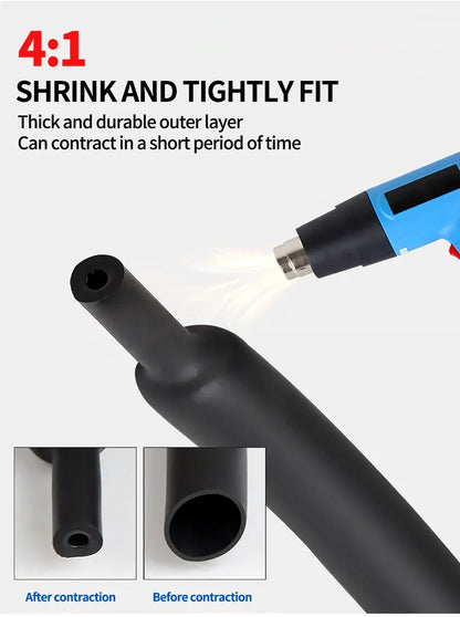 5 Meter 4:1 Dual Wall Heat Shrink Tube with Glue Heat Shrinkable Tubing 4-32mm