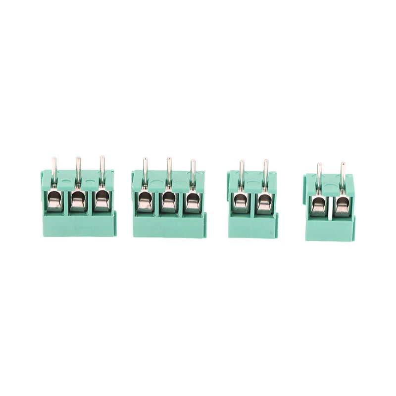 New 50pcs Kf350-2p 3p 3.5mm 300v 10A Pitch 2 3 Pin Spliceable Plug-in PCB Screw Terminal Block Connector FOR 24-18 AWG CABLE