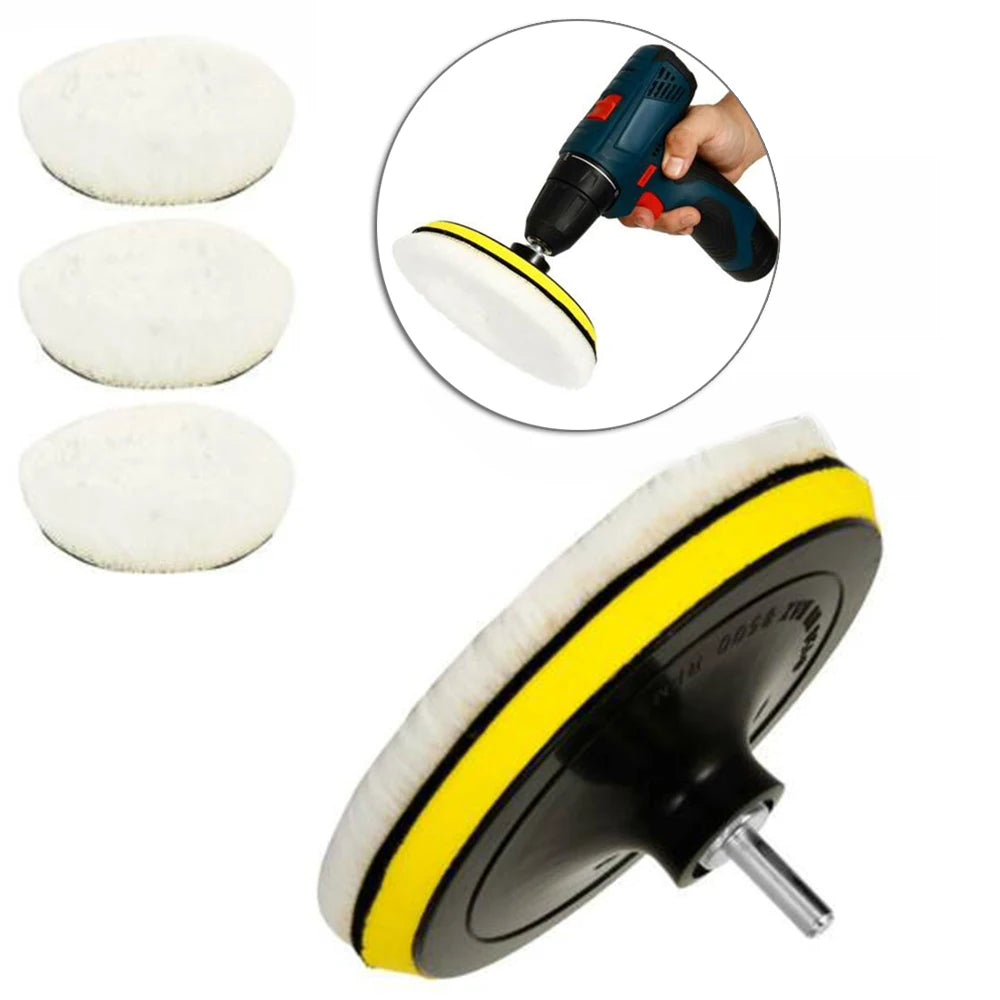 Convenient Useful Polishing Pad kit Polisher Buffing Furniture Glass Grinding Mop Plate Set Tools Vehicle Wheel