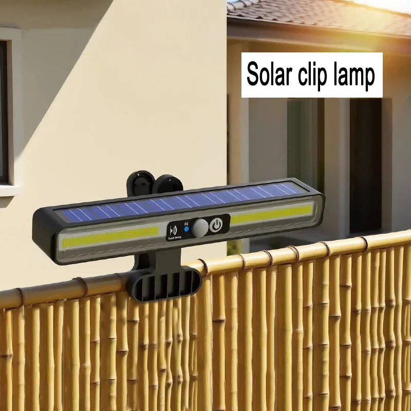 Clip on Solar Motion Lights Outdoor 3 Modes Fence Lights Solar Powered Waterproof Portable Security Light for Yard Camping Garag