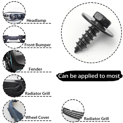 Automotive Hexagonal Self-tapping Screws Fender Splash Guard Rivet Clips 20x24mm 10-50pcs