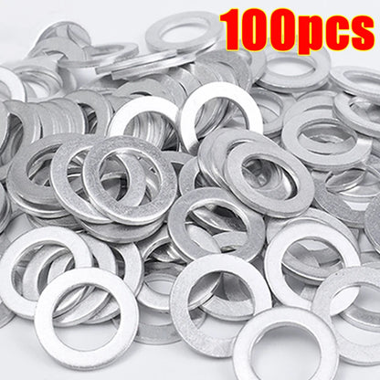 14mm Aluminum Oil Drain Plug Crush Washer Set — Universal Oil Change Gasket Kit