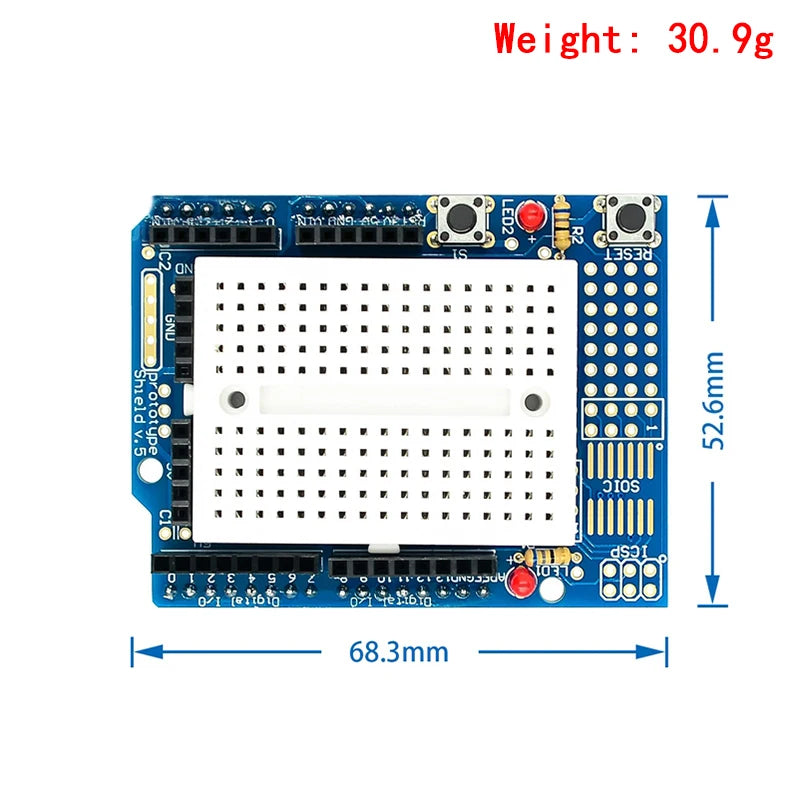 UNO Proto Shield Expansion Board with SYB-170 Mini Breadboard for Arduino R3
