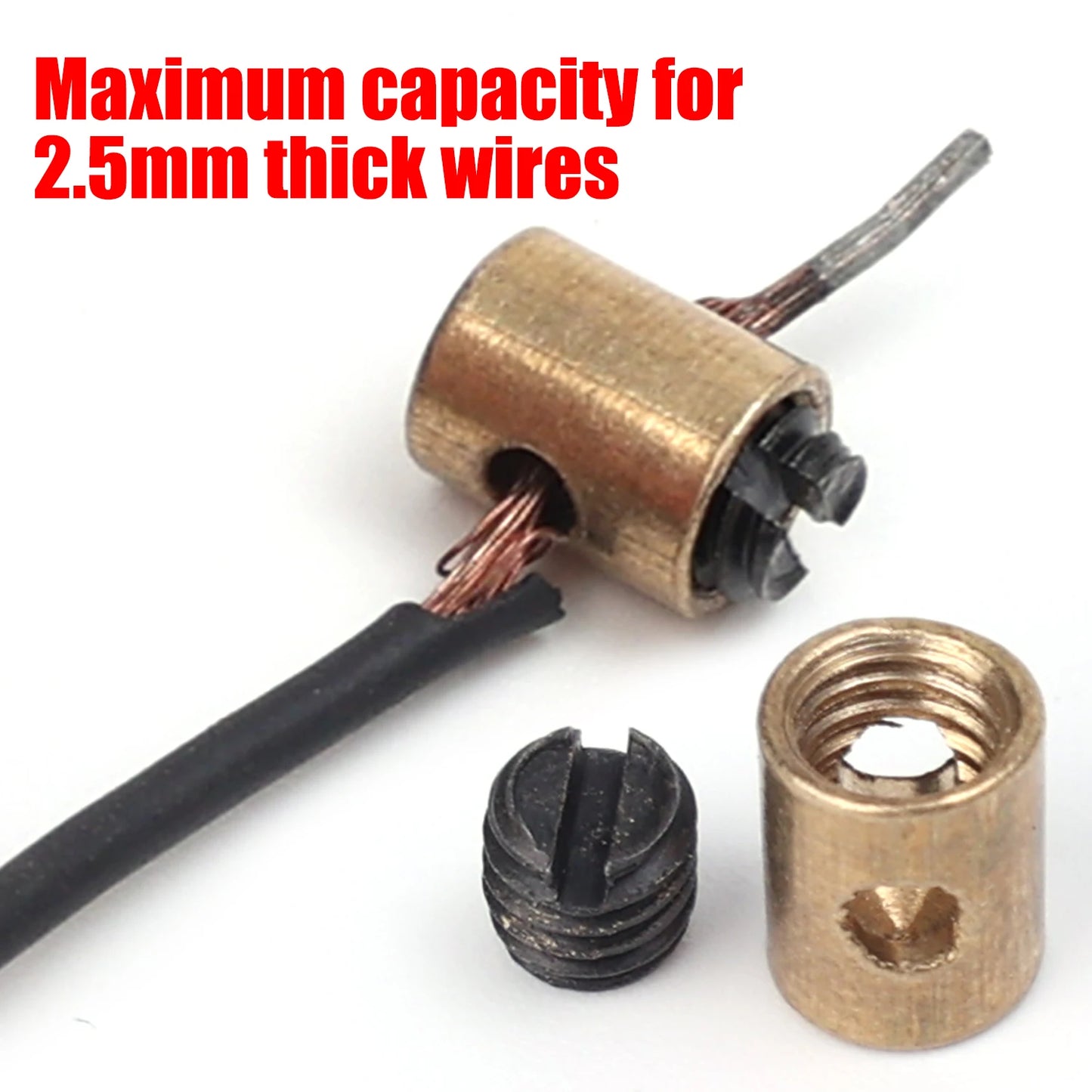 Universal Motorcycle Throttle Cable Solderless Nipple Bolt Screw Clamp for 50cc 125cc 250cc CRF KLX Pit Dirt Bike ATV Scooter