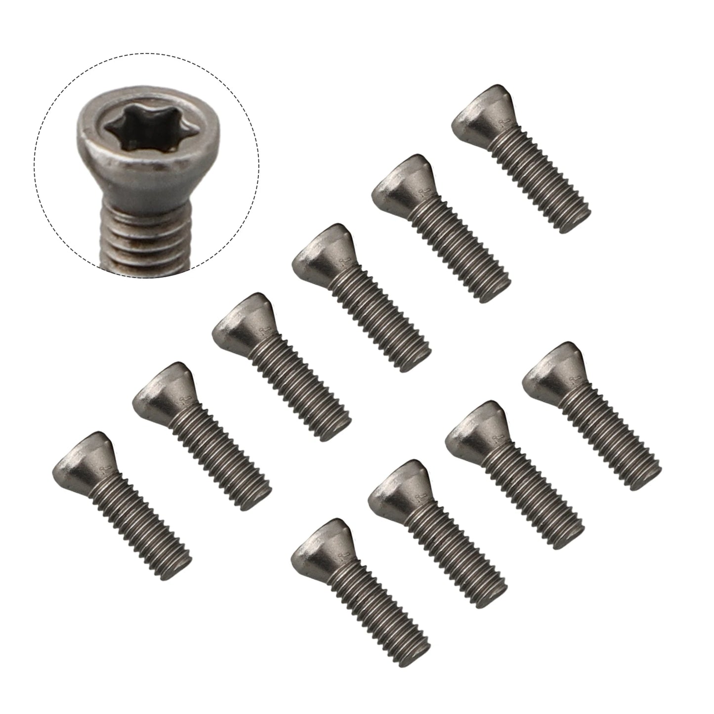 Torx Steel Screws M2.5 x 7mm / M2.5 x 6mm for CNC Lathe Tools and Carbide Insert Replacement