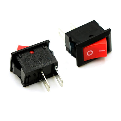 2pcs/lot KCD1-11-2P Mini Rocker Switch ON-OFF 2 Pin Power Switch 13.5x9mm Panel Mount