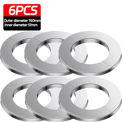 6/1PCS Self-Adhesive Stainless Steel Faucet Decorative Cover Shower Chrome Finish Water Pipe Wall Covers Bathroom Accessories
