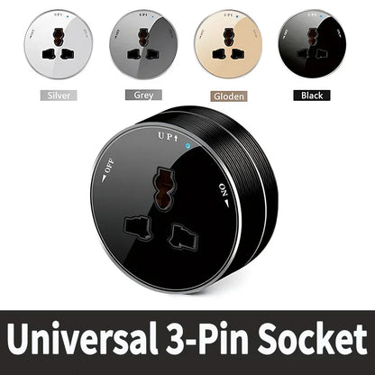 Power Track Universal Socket with USB Wall Mount Power Strip Removable Outlet Adapter