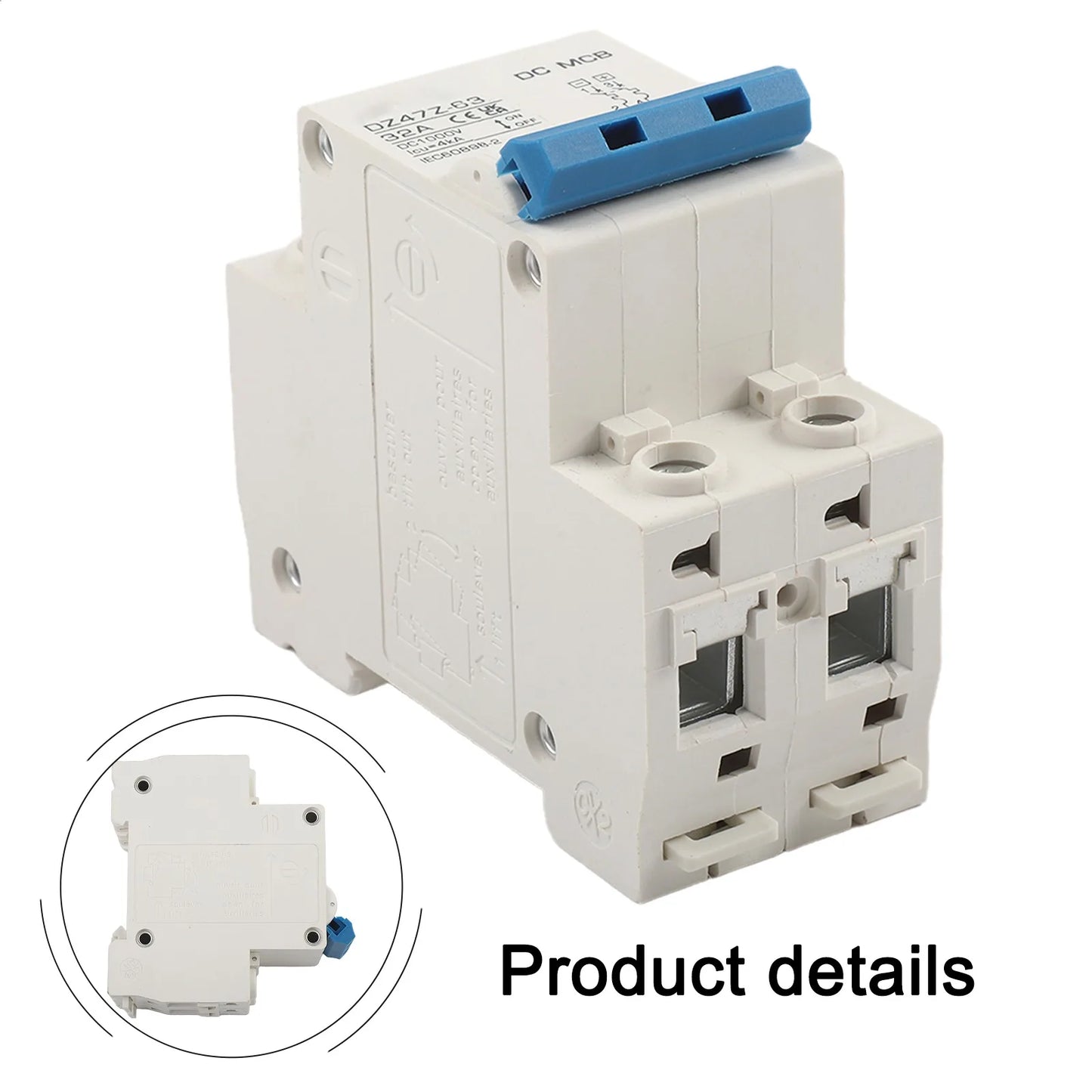 DC Power Supply 1000V Isolator Rated Current 32A Dc Circuit Breaker For Solar System Power Distribution Facilities