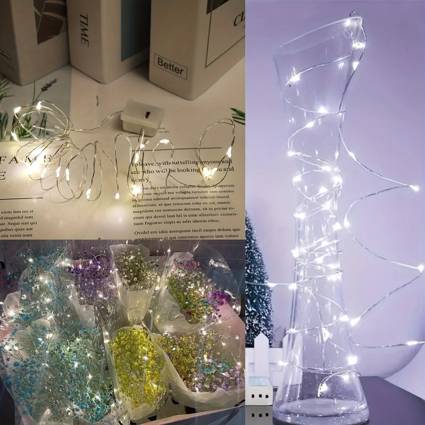 10Packs 3m LED String Lights Warm/Multicolor/Red/Green/Blue/Pink/Purple/White Christmas Atmosphere Firefly Lamp Starry Sky Light