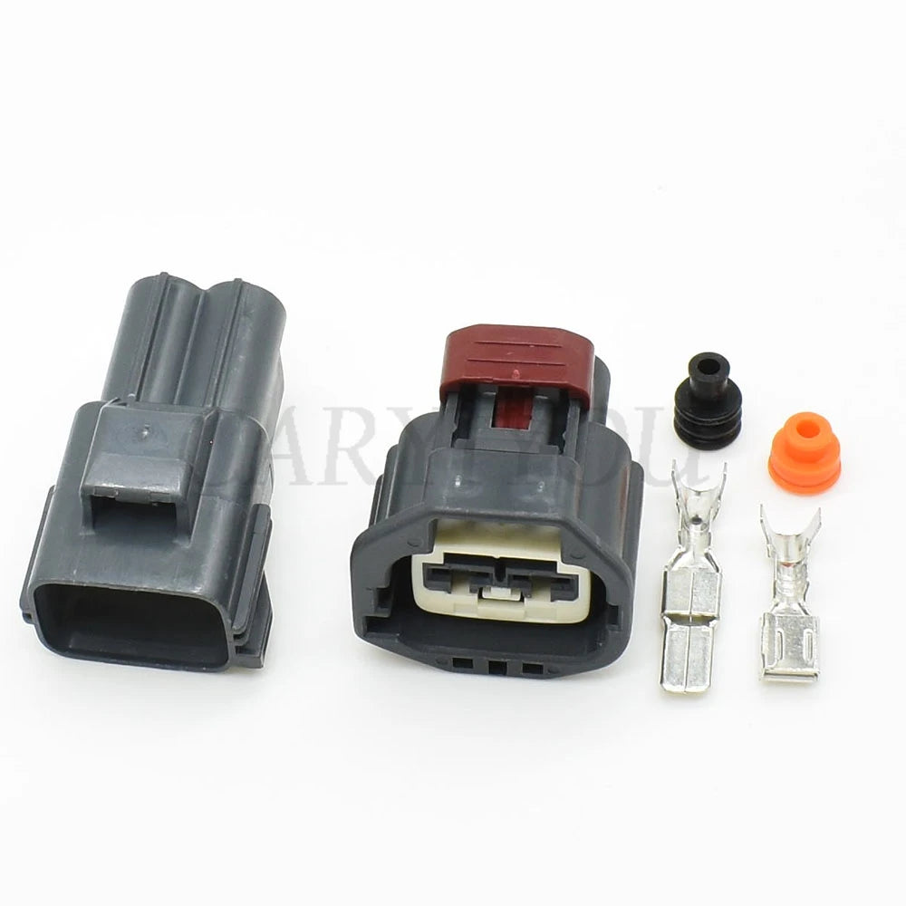 2 Pin Waterproof Automotive Electrical Connector Socket with Pins and Seals 7283-5596-10 / 7282-5596-10