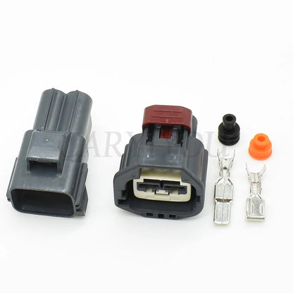 2 Pin Waterproof Automotive Electrical Connector Socket with Pins and Seals 7283-5596-10 / 7282-5596-10