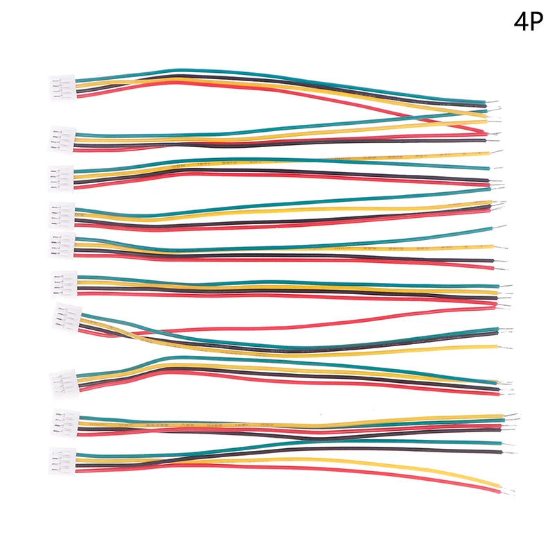 10pcs JST GH 1.25mm Connector with Wire 4P/5P/6Pin 28AWG 10cm