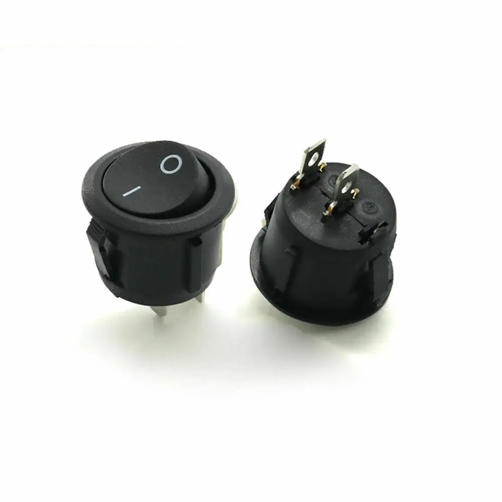 Mini SPST Round Rocker Toggle Switch ON/OFF – 5pcs Set with Waterproof Cover