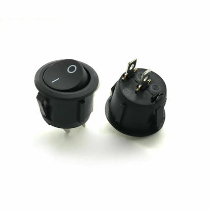 Mini SPST Round Rocker Toggle Switch ON/OFF – 5pcs Set with Waterproof Cover