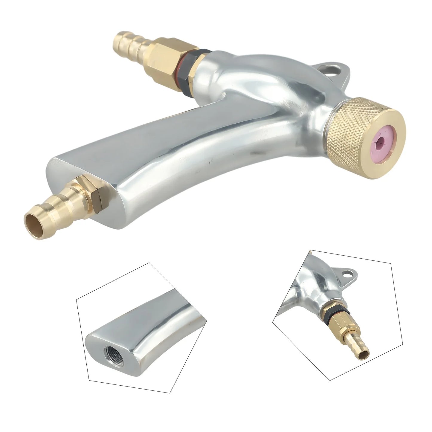 Multi Nozzle Sandblasting Tool Kit with 5 Ceramic Nozzles for Rust and Paint Removal on Metal and Glass with Ergonomic Design