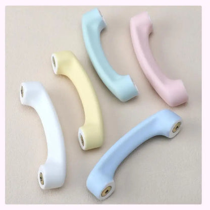 1pc Children's Furniture Handles Nordic Ceramic Children Room Cabinet Handles Macaron Colorful Round Drawer Knobs And Pulls