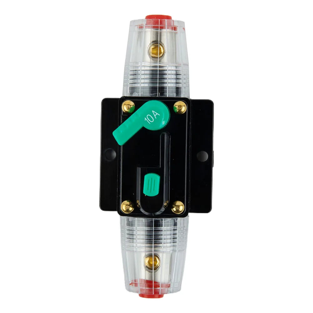Car Boat 10A to 100A AMP Circuit Breaker Fuse Reset for 12V 24V 48V DC with Waterproof Housing and Manual Reset for Overload
