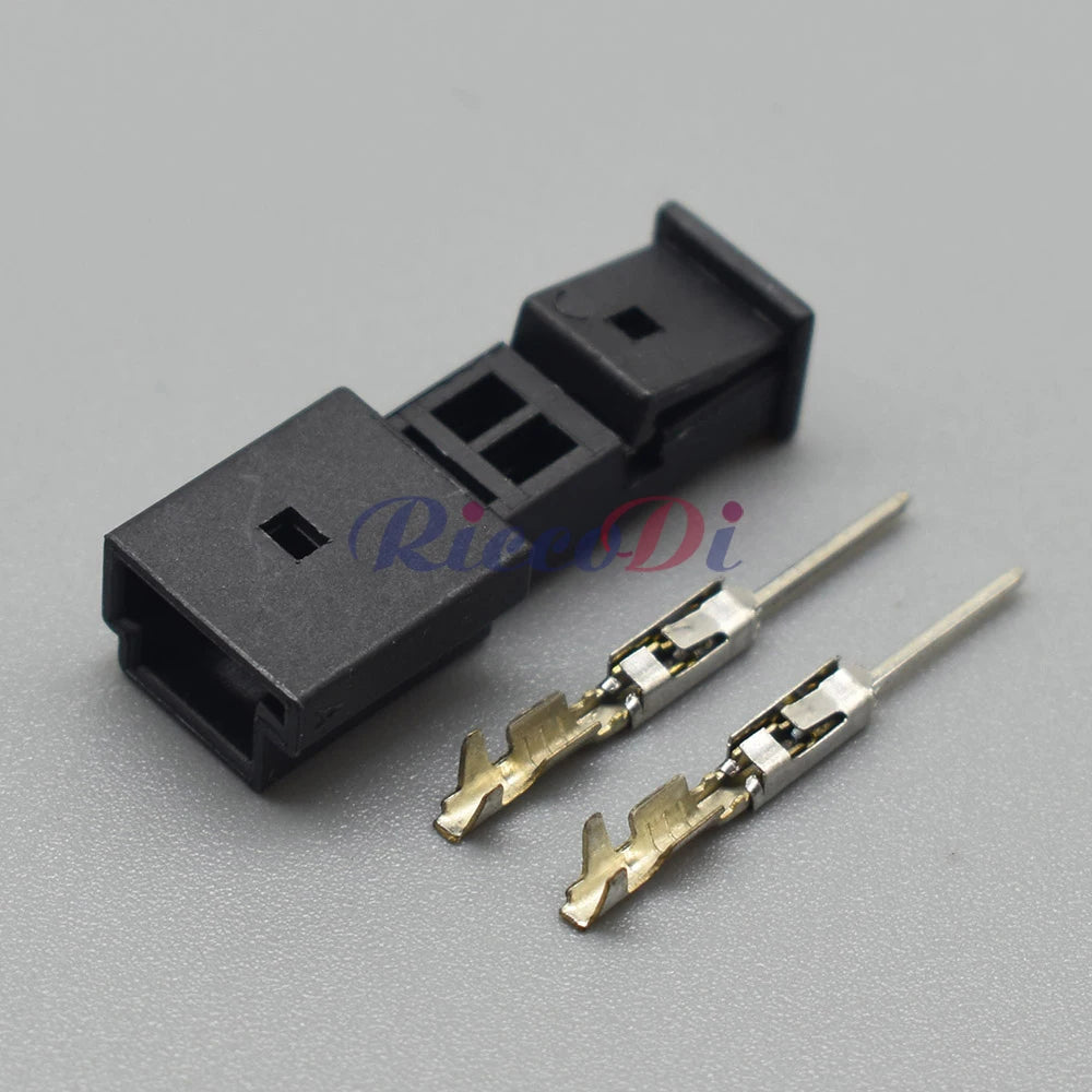 2 Pin Automotive Door Light Socket Audio Tweeter Connector Plug Compatible with B-14525-1 9-968554-1 9-968554-1A 8-1452577-1A