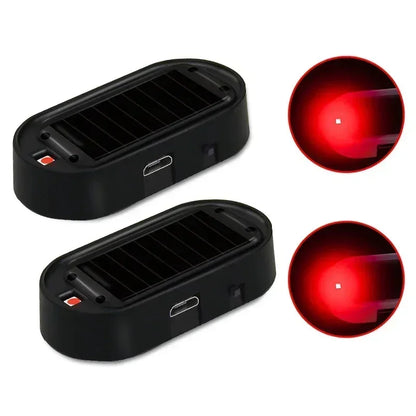 Solar Powered Fake Security Alarm LED Flashing Anti-Theft Light 2/1PCS