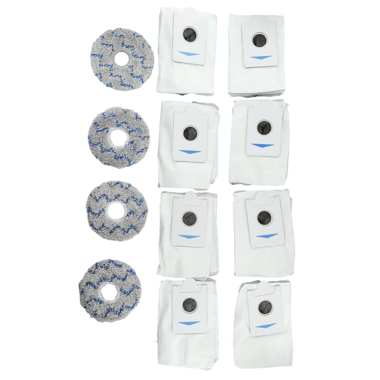 Set of 8 Dust Bags and 4 Wiping Cloths for Deebot For T20 For Omni X1 For Omni 8 Robot Vacuum Cleaner Protective Accessories