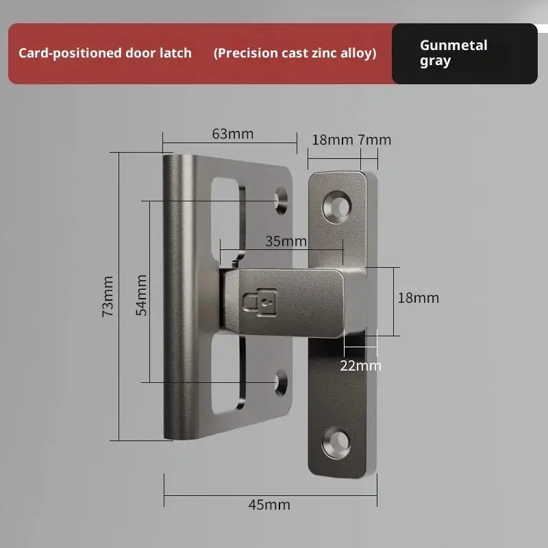 Latch Deadbolt Indoor Non-Punch Surface Mounted Door Lock Bathroom Sliding Door Buckle Snap Bolt Old-Fashioned Room Privacy Lock